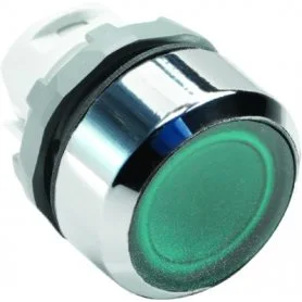 Кнопка MP1-21G (зелёная, с подсветкой, без фиксации, корпус)