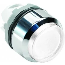 Кнопка MP1-21W (белая, с подсветкой, без фиксации, корпус)